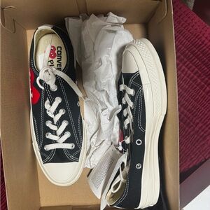 Comme des Garcons PLAY Black and White Sneakers